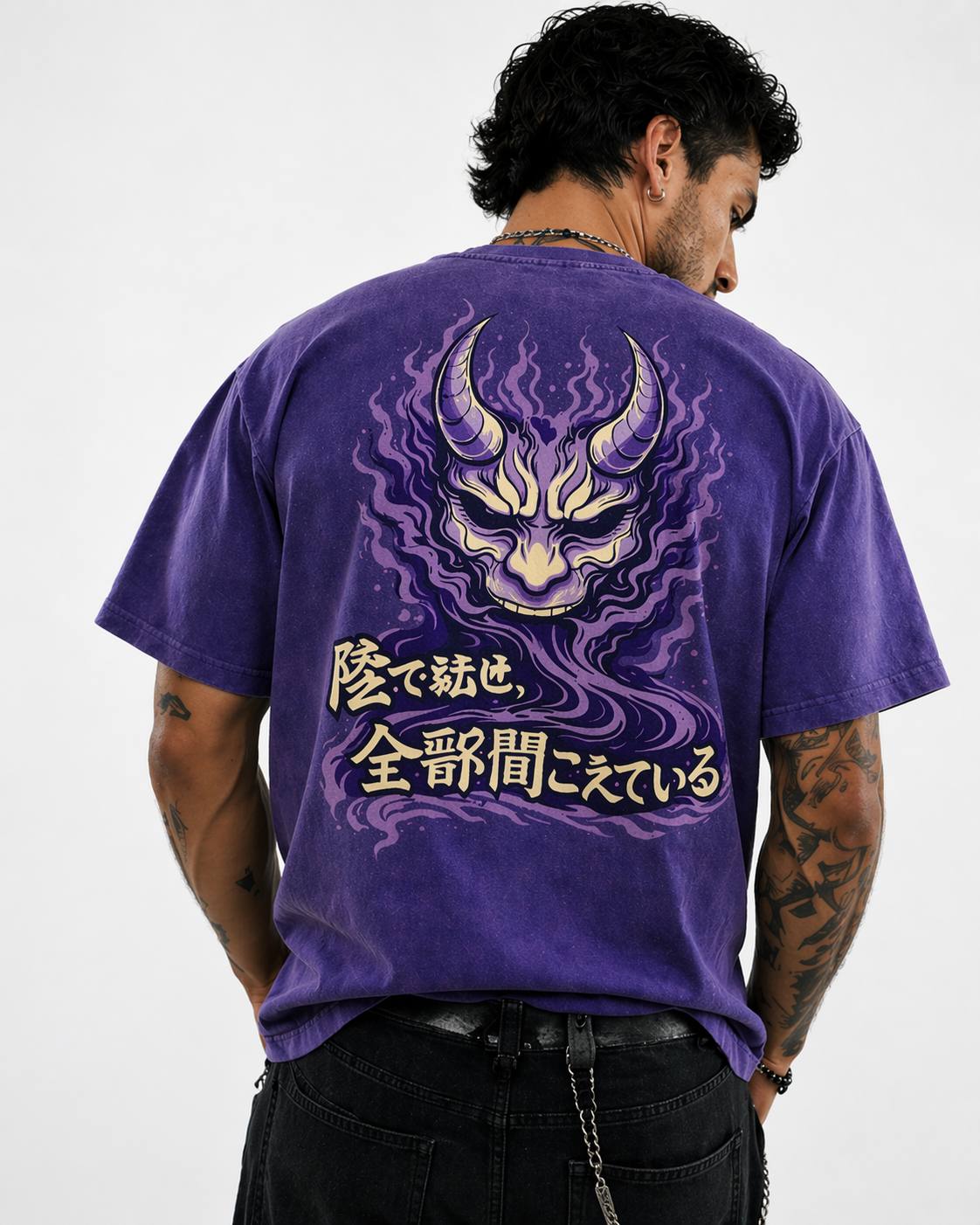 Tee-shirt 300g oversize  — "Fallen" — Dark Line
