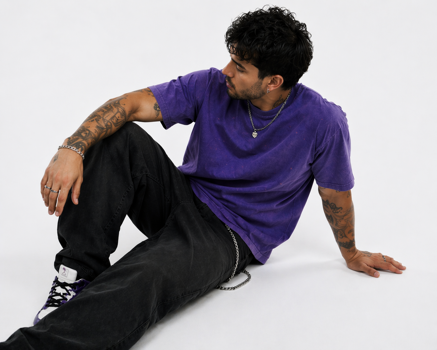Tee-shirt 300g oversize  — "Fallen" — Dark Line