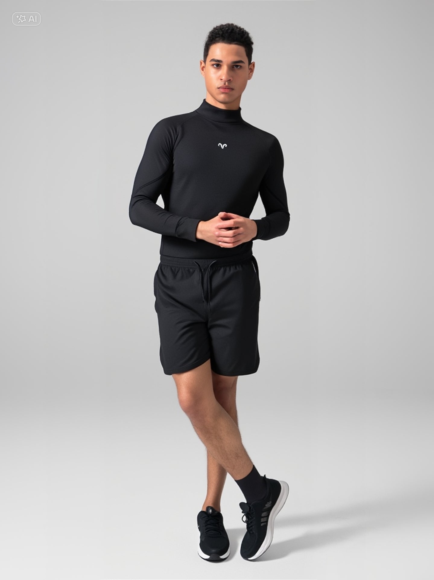 Hauts de compression Homme Noir Obsidian