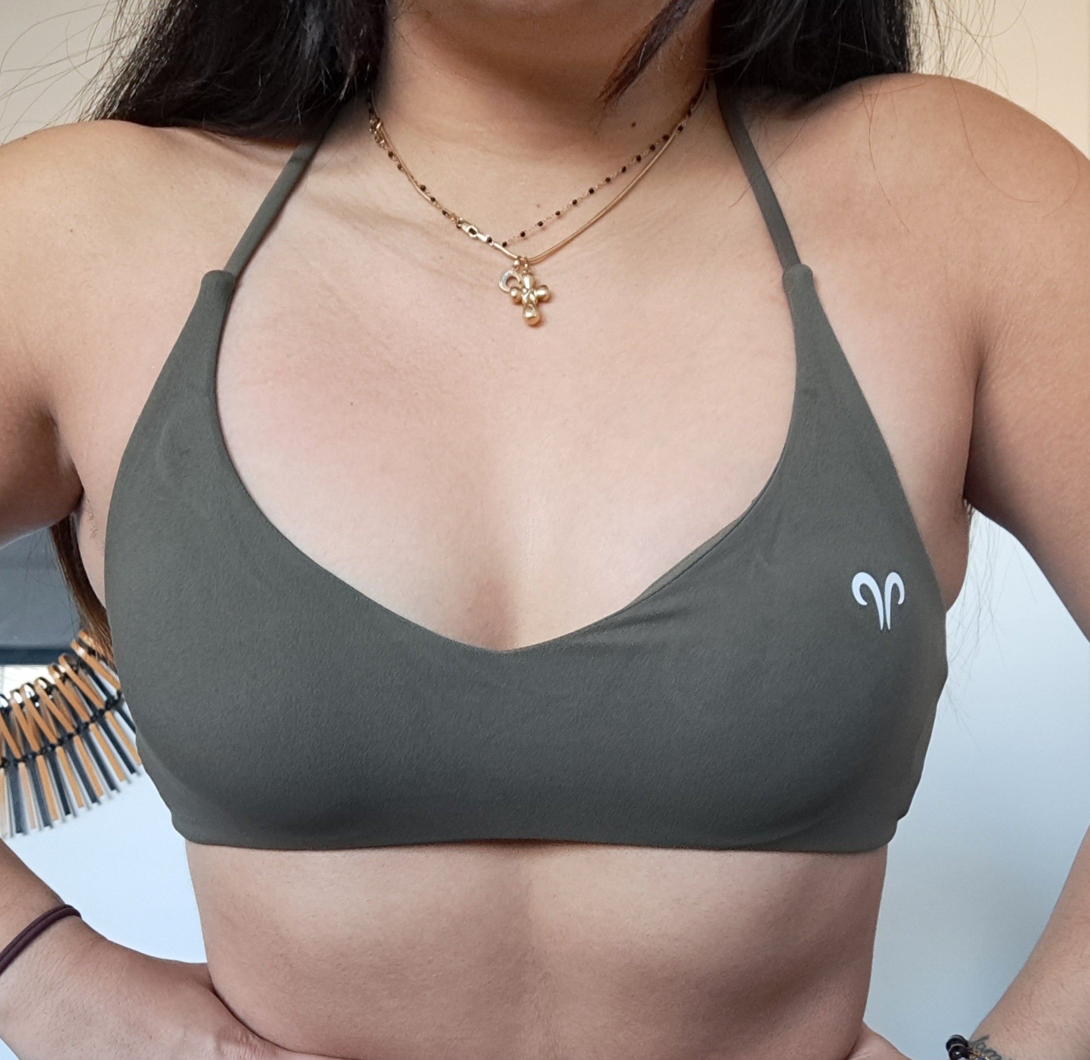 Damen-BH mit gekreuztem Rücken – Terra (Khaki)