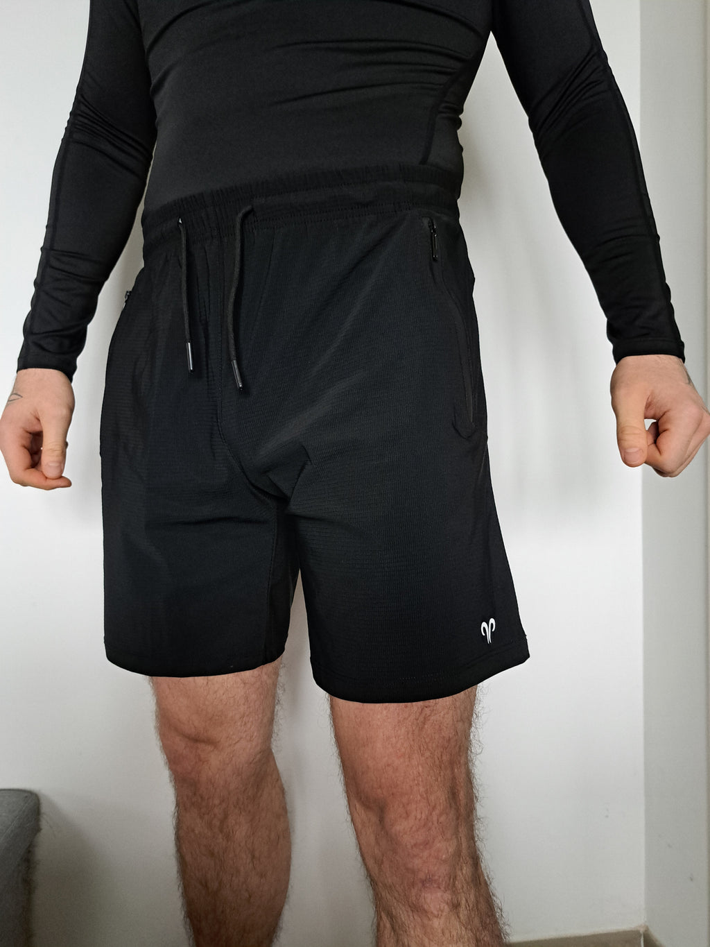 Short de sport noir Obsidian - Ariesfit